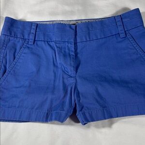 J. Crew womens cobalt blue Chino flat front 3" inseam chino shorts - size 00